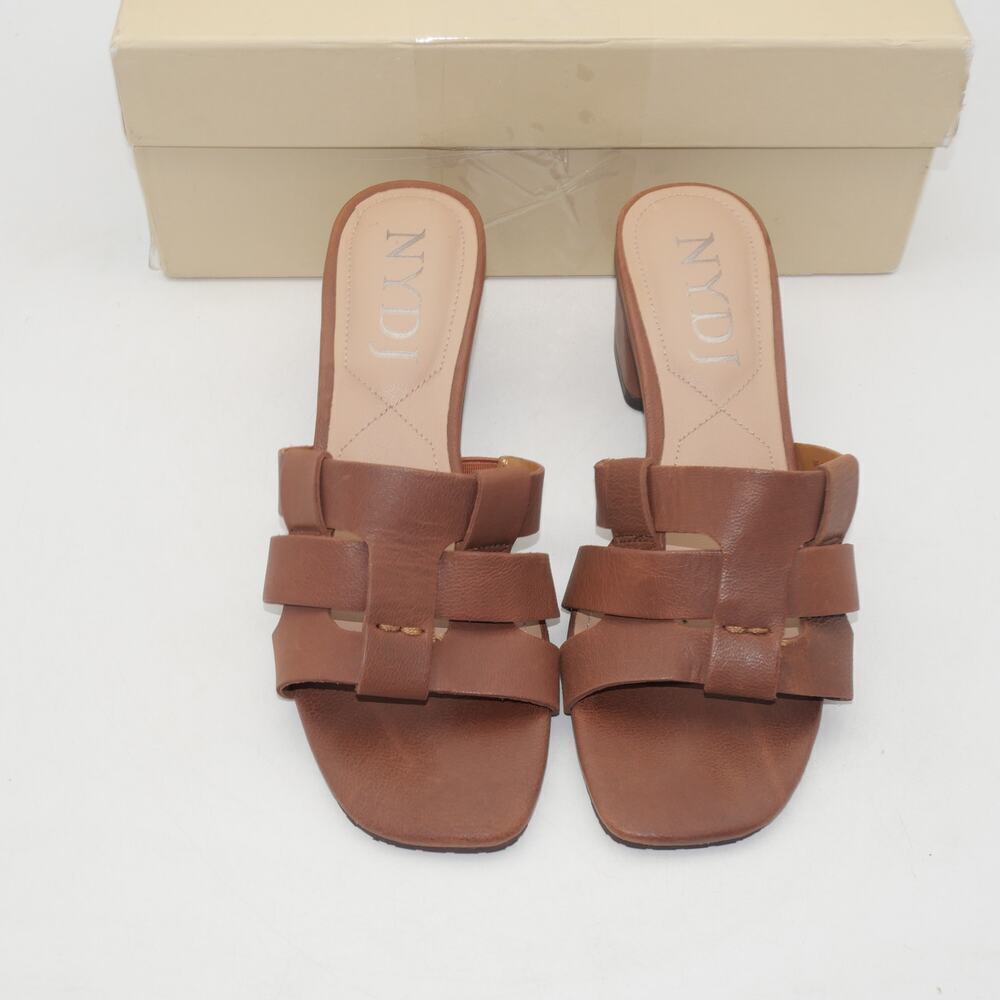 NEW NYDJ Gloriana Mule Brown Leather Sandals Women's 7 - Picture 6 of 9